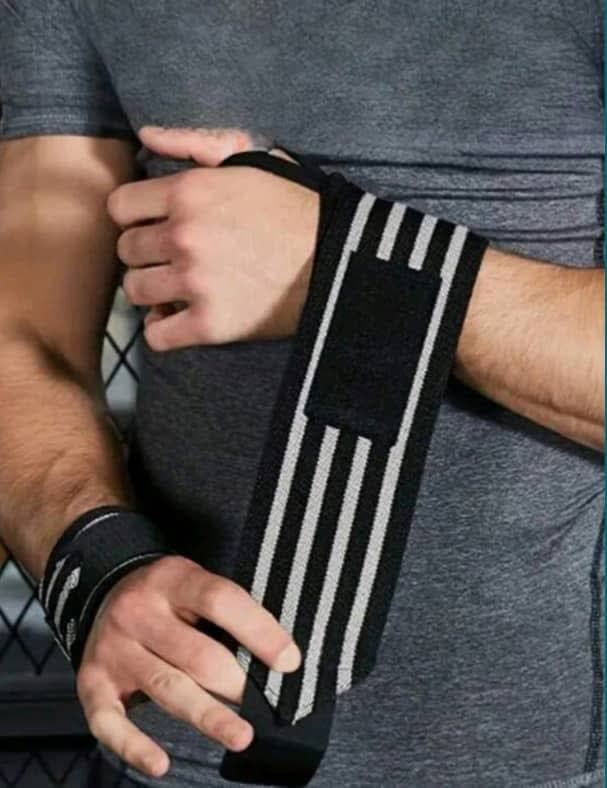 Muñequeras Vendas Elastizadas (Negro/Blanco)