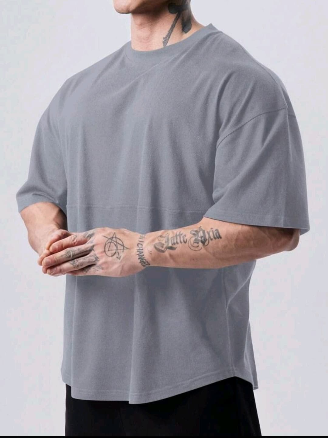 Pullover gris oversized