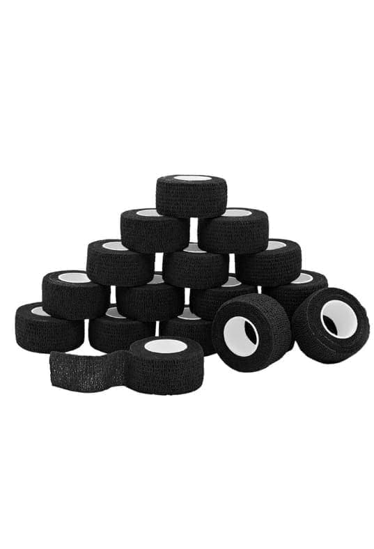 Set de 6 piezas de vendas elásticas autoadhesivas negras