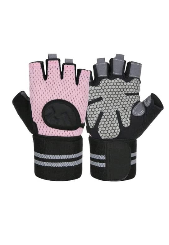 guantillas con muñequeras (rosado)