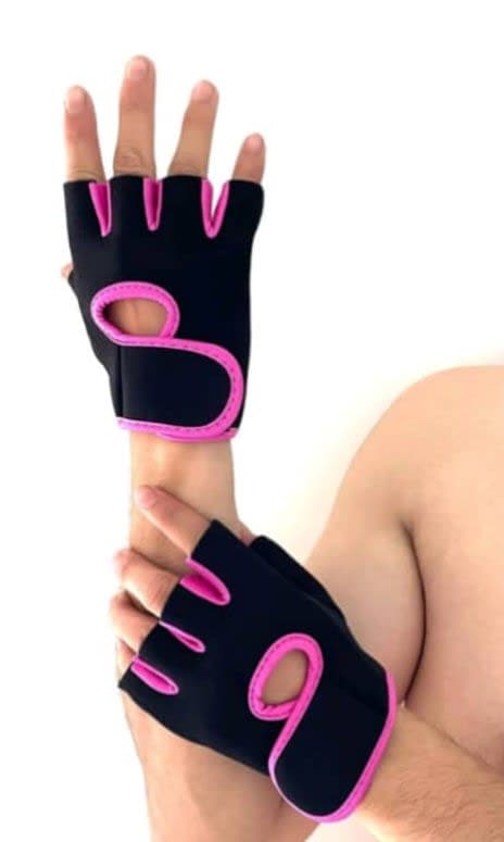 Guantillas de borde rosa